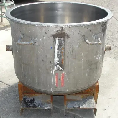 SPC6803  Mixer and Blender 100 gallon Ross change can Stainless Steel 39.25" inside diameter 27.5" inside height