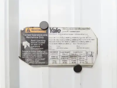 Yale 8503580 Forklift Hydraulic Tilt Cylinder Removed From ERC100HHN