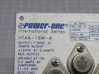 Used POWER ONE _UNKNOWN_ AC/DC Power Supplies Texas US | OCO Industrial #1688353