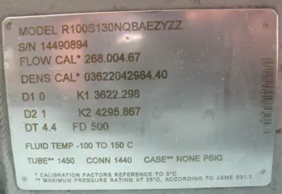 USED Micro Motion R100