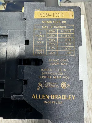 ALLEN BRADLEY 509-TOD Electrical/PLC/Automation | ESS Industrial Equipment Sales (6)