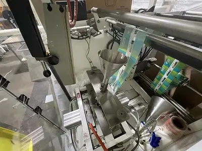 General Form, Fill and Seal Machine with Volumetric Cup Filler