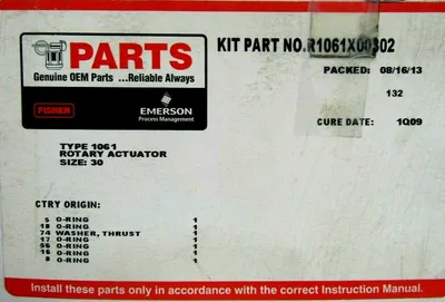 NEW FISHER R1061X00302 REPAIR KIT SIZE 30 ACTUATOR