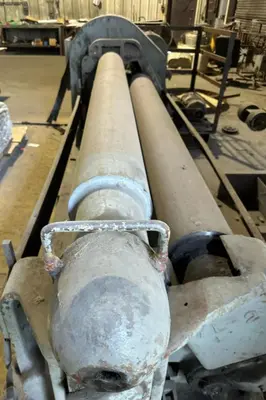 8' X 1/4" WEBB 7L-2 3 ROLL INITIAL PINCH PLATE ROLL. STOCK # 0537426