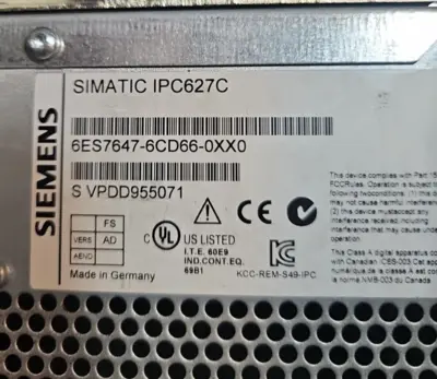Siemens IPC627C / 6ES7647-6CD66-0XX0 Simatic Box Pc (BIN562)