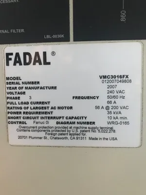 2007 FADAL VMC-3016FX Machining Centers, Vert, CNC | Global Machine Brokers, LLC (5)