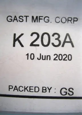 NEW Gast K-203A