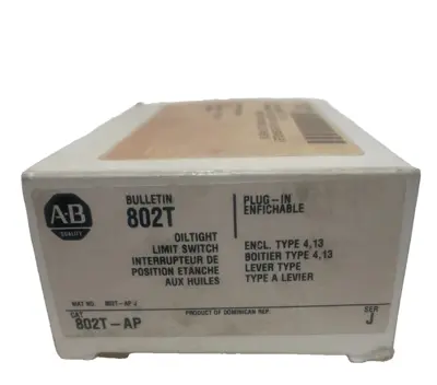 ALLEN BRADLEY 802T-AP LIMIT SWITCH SER. J 802TAP NEW, SURPLUS