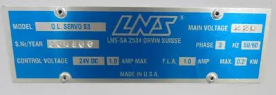 USED 2004 LNS QUICKLOAD SERVO S3