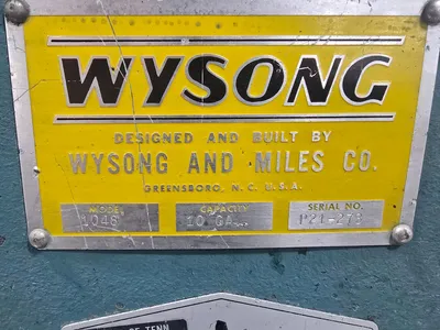 WYSONG 1048 Fabricating/Presses, Shear | Machinery Central (7)
