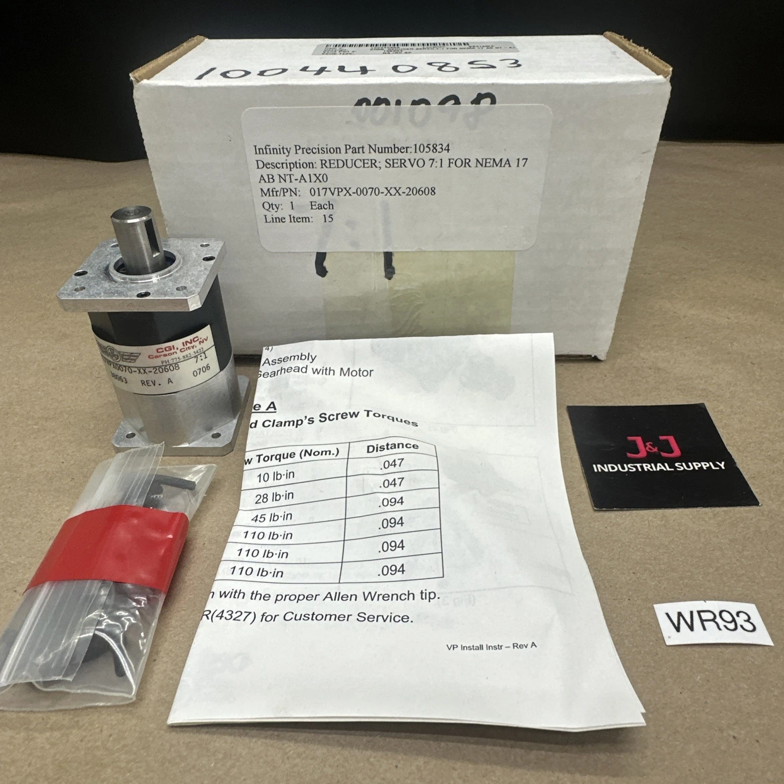 NEW CGI 017VPX-0070-XX-20608