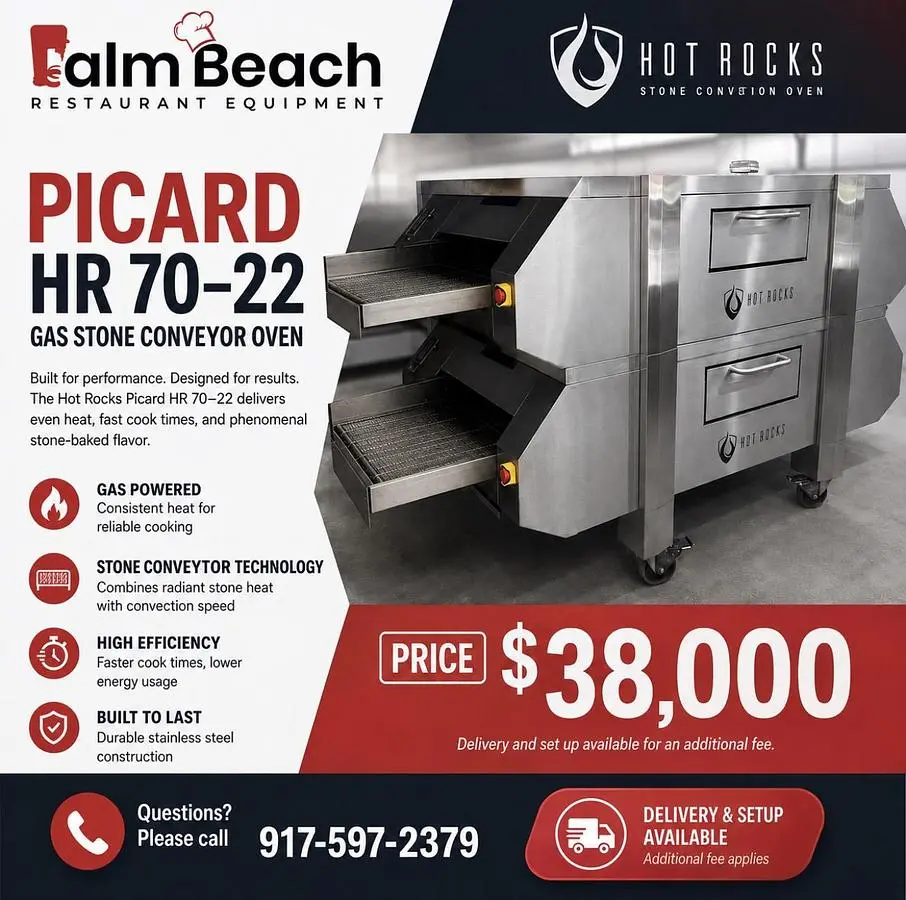 Used 2023 PICARD HR 70-22 Conveyor Ovens Ohio US | Palm Beach Restaurant Equipment, LLC #1421247