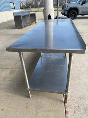 Used Falcon Restaurant Supply Used 84" X 30" Stainless Steel Table - SS343 Food Prep Tables Illinois US | Falcon Restaurant Supply #1374866