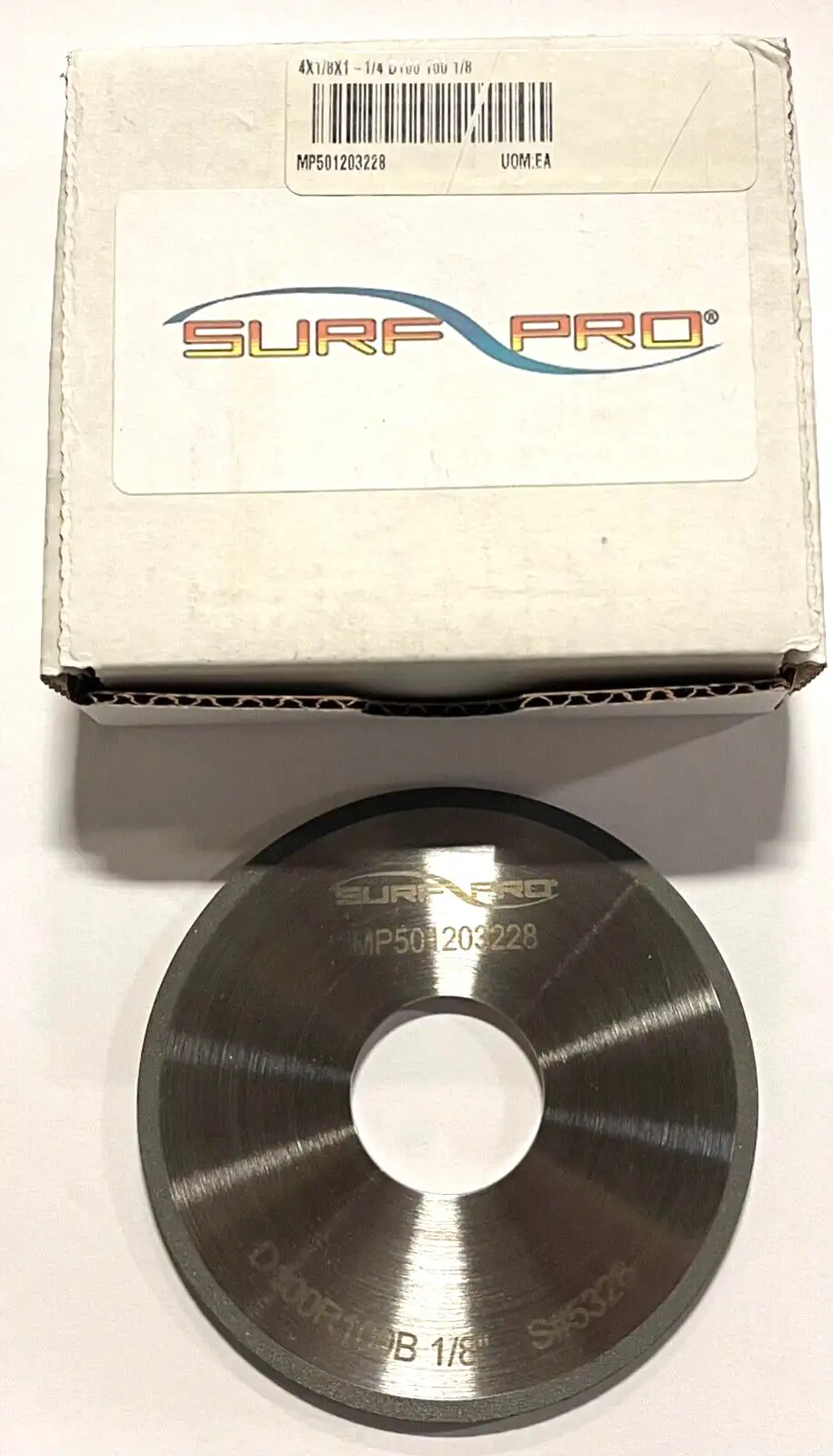 Surf-Pro 4" X 1/8" X 1-1/4" Diamond Straight Wheel Type 1A1 100 Grit MP501203228