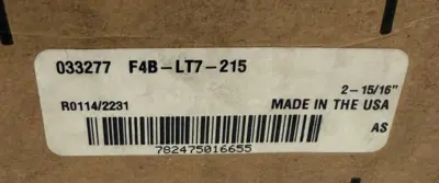 NEW DODGE F4B-LT7-215 4-BOLT FLANGE BEARING 2-15/16" 033277 4BLT7215