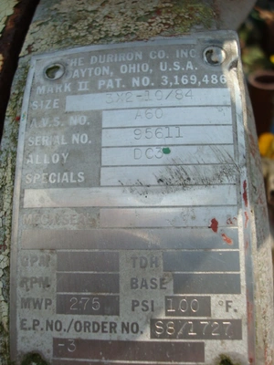 1000Lpm Hastelloy Centrigugal Pump 11 Kw