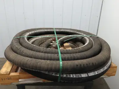 Jason 4470 Dry Bulk Material Suction Hose 3" ID x 73' Gum Rubber 75 PSI