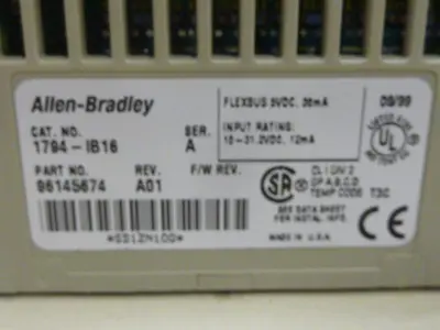 USED ALLEN BRADLEY 1794-IB16 SER A