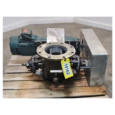 Used 8" dia. Side Entry Flo-tronics Stainless Steel Offset Rotary Feeder Airlock