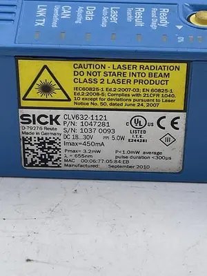 Used SICK SICK CLV632-1121 Sensors | ND Industrial Surplus #1214816