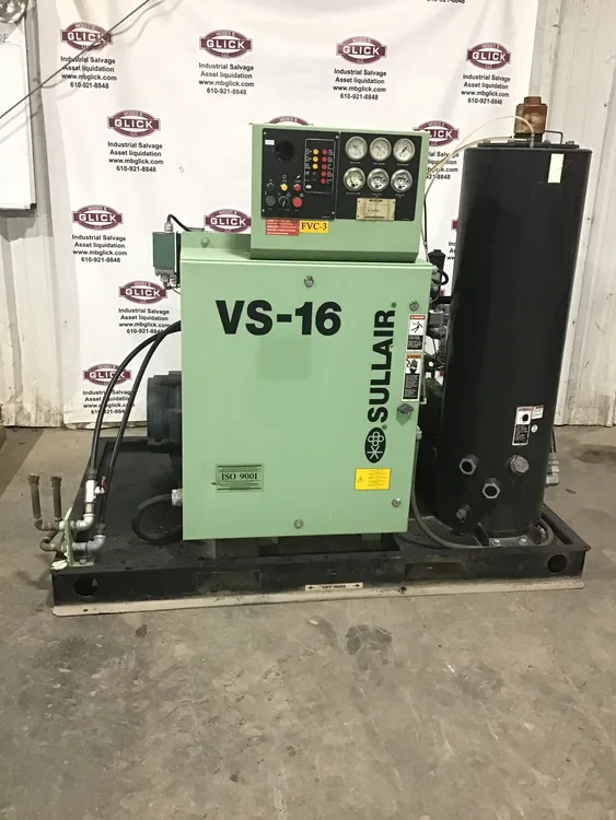 Used SULLAIR BS16-30W Rotary Screw & Sliding Vane Air Compressors Pennsylvania US | Moses B Glick #1007775