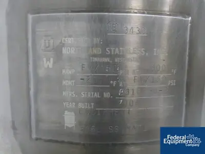 USED Falserthland 30 GAL NORTHLAND RECEIVER, 316L, 150#