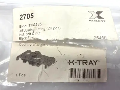 New | in-Stock Axelent X-Tray X5 Joining Fitting w/ Bolt & Nut PACKAGE OF 20 Misc Fasteners Michigan US | Maverick Industrial Sales #1419305