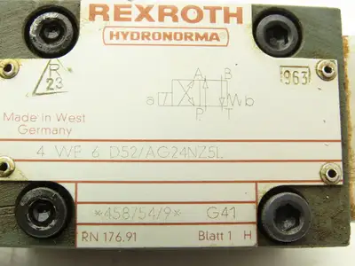 Rexroth Hydronorma 4WE6 D52/AG24NZ5L Directional Solenoid Valve 24VDC
