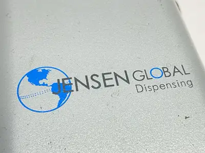USED JENSEN GLOBAL DISPENSING PNEUMATIC FOOT VALVE SYRINGE DISPENSER