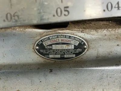 Used THE EXACT WEIGHT SCALE SCALE CO. 42 Material Handling (misc) Ohio US | HGR 24 #1293692
