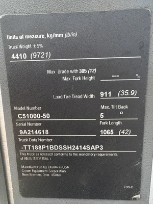 USED 2014 CROWN C51000-50