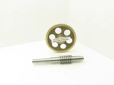 60 Tooth Bronze Worm Gear 10" Dia 1.5" Bore with 1-1/8" Output Shaft Gearbox Kit