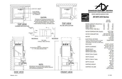 Used AMERICAN DISH SERVICE _UNKNOWN_ Dishwashers Pennsylvania US | MS Restaurant and Equipment Sales #1233442