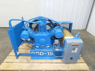 Quincy QRDS-15 Oil-less Piston Air Compressor Pump 53 CFM 150PSI 15Hp 230/460V