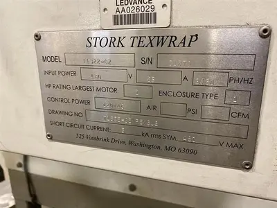 STORK TEXWRAP MODEL T1322/2 HEAT TUNNEL