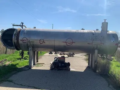 Tank, 1,500 Gallon, S/st, 4' x 18', 25 PSI, Coalescer Tank #S743658