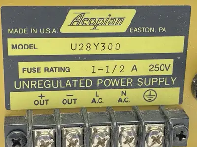 U28Y300 | Acopian  Unregulated Power Supply 1-1/2A 250V - Used