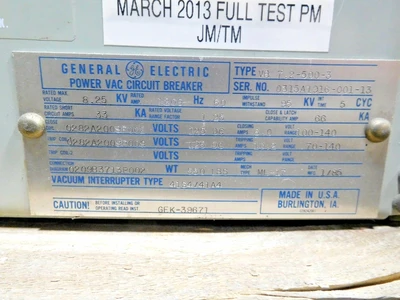GE VB 7.2-500-3 Circuit Breakers | Equipment Recovery Corp. (8)