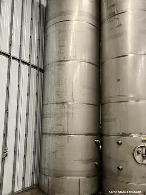 Used 4,200 Gallon Feldmeier Stainless Steel Vertical Storage Tank – Food-Grade