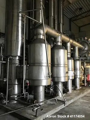 Used ANHYDRO Falling Film Vacuum Evaporator – 6,500 kg/h | MVR x2 | 5 Calendria | CIP