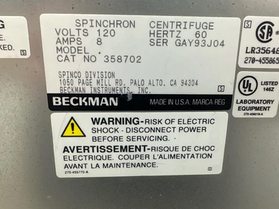 Beckman Coulter _UNKNOWN_ Centrifuges | Fram Fram LLC (16)