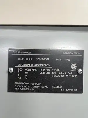 Advantage 2100 MCC, 600V, 3-Ph, 1200A, 11 Sections