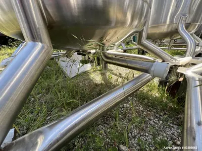 Used Vertical Stainless Steel Tank with Jacket & Casters
