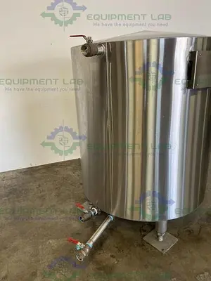 USED METAL FABRICATION 290 GALLON JACKETED GLYCOL RESERVOIR  VESSEL