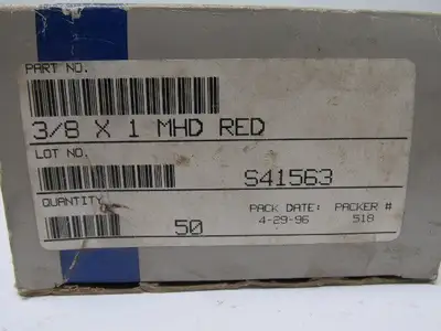 Raymond Barnes 3/8 X 1 MHD RED 3/8" X 1" Red Die Springs Box Of 50