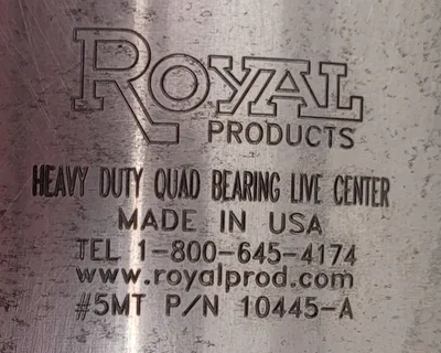ROYAL 10445-A Tooling & Accessories, Live Centers | Machinery Central (2)