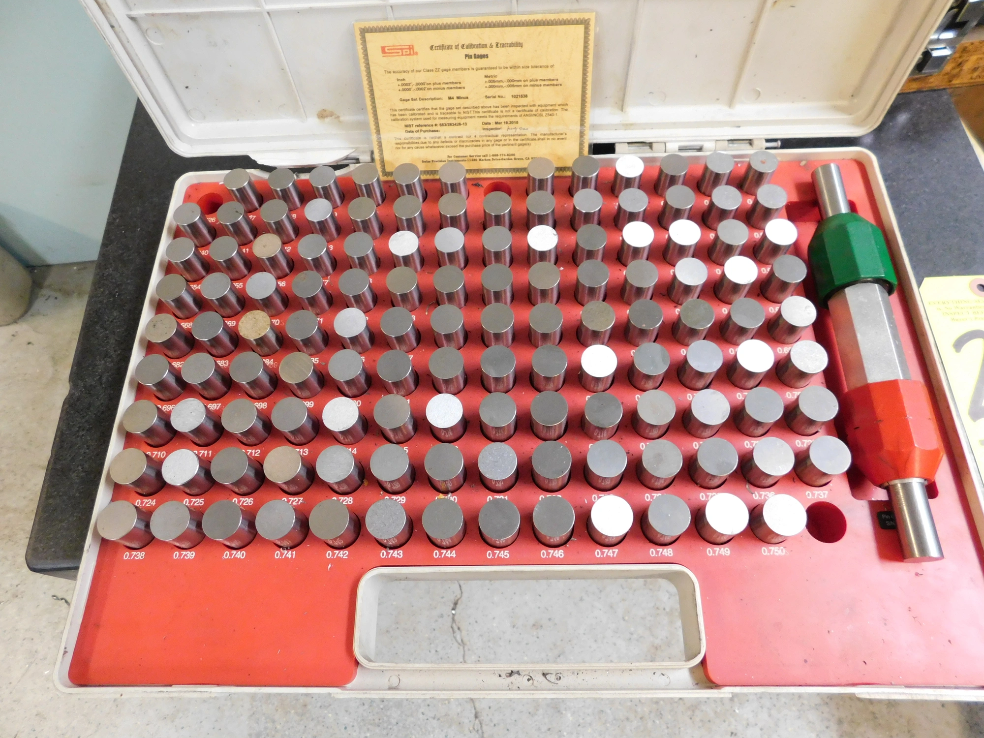 Used _UNKNOWN_ _UNKNOWN_ Pin & Plug Gages Indiana US | Thompson Auctioneers #1322591