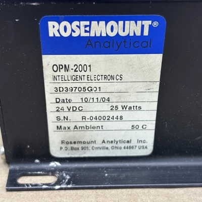 Used ROSEMOUNT 3D39705G01 Analyzer Testers Indiana US | J&J Industrial Supply #1421851