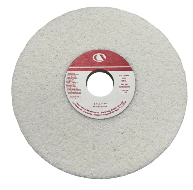 Carborundum 8" x 1/2" x 1-1/4" Surface Grinding Wheel AA46-H12-V40P