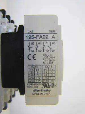 Allen Bradley AB 10A Contactor 700DC-F400 12V DC Coil 10 Amp